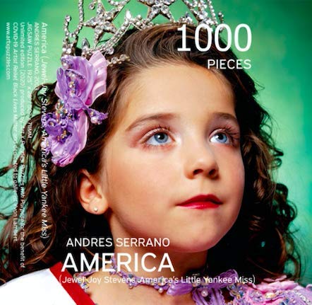 ARTXPUZZLES - Artist Andres Serrano Title: America (Jewel-Joy Stevens, America’s Little Yankee Miss), 2003 Jigsaw Puzzle Size: 19.75