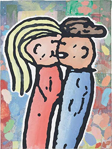 ARTXPUZZLES - Artist Donald Baechler Title:The Kiss Jigsaw Puzzle Size: 19.75