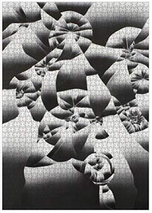 ARTXPUZZLES - Artist Tauba Auerbach Puzzle Title: Shatter I Jigsaw Puzzle Size: 19.75" x 28" (502mm x 711mm) 1000 Jigsaw Puzzle Pieces, ESKA Premium Board. Traditional Custom-Made Paper Jigsaw Puzzle.