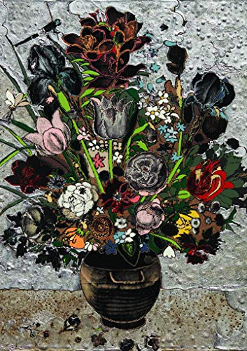 ARTXPUZZLES - Artist Matthew Day Jackson Title: Bouquet of flowers in vase Jigsaw Puzzle Size: 19.75 x 28 (502mm x 711mm) 1000 Jigsaw Puzzle Pieces, ESKA Premium Board. Traditional Paper Jigsaw Puzzle